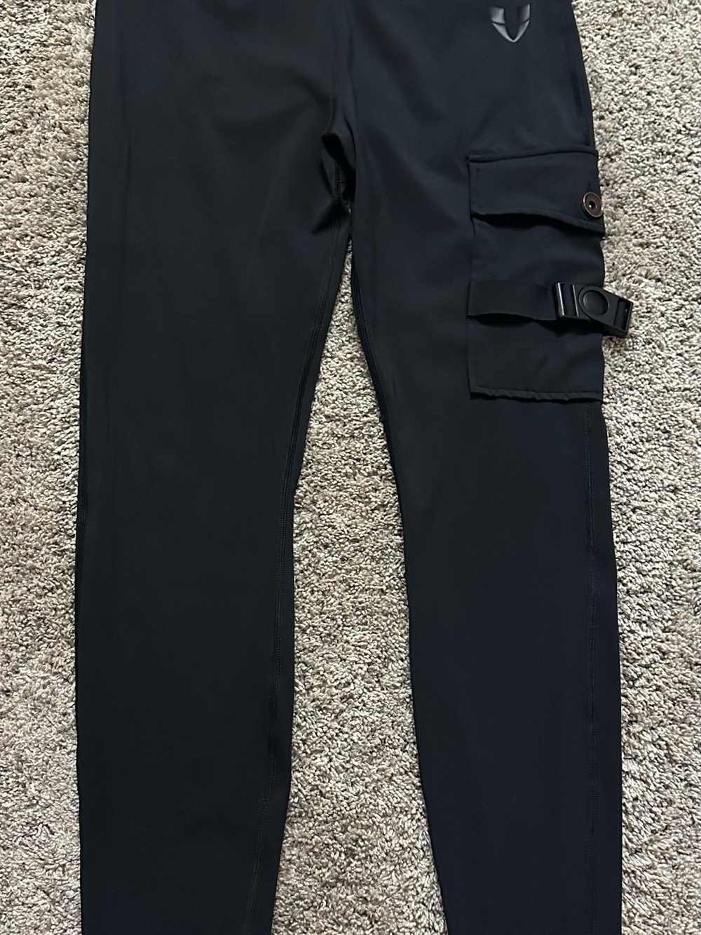 Firm Abs Cargo Fitness Leggings Black L